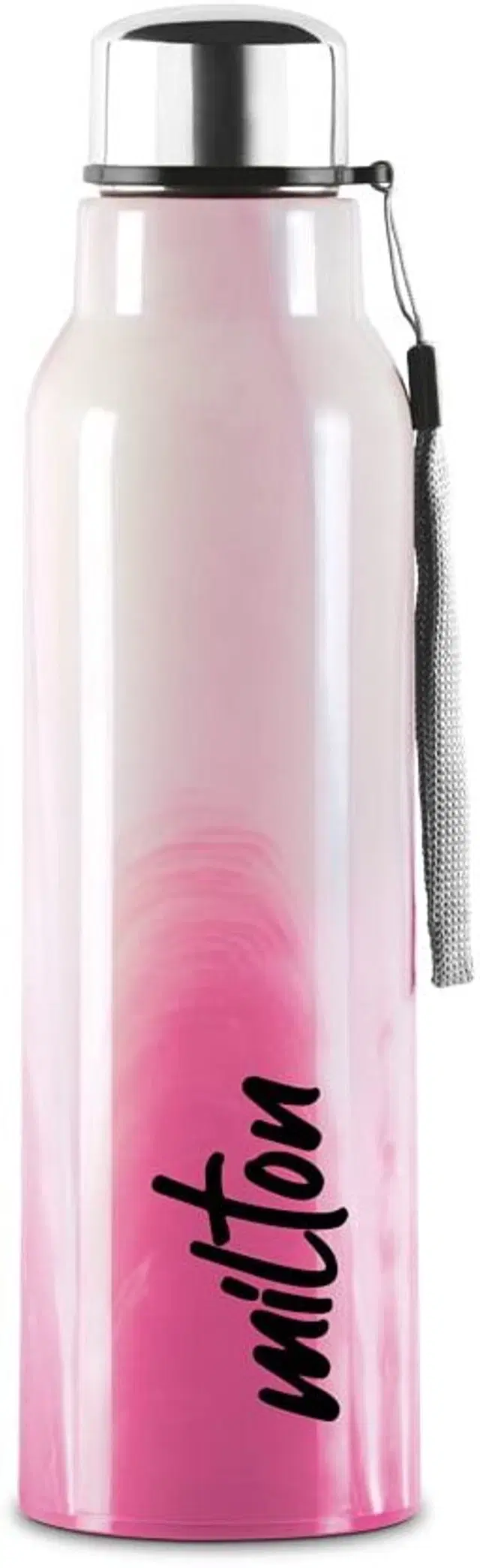 Milton Inner Steel Insulated Water Bottles, White & Pink, 630 ml