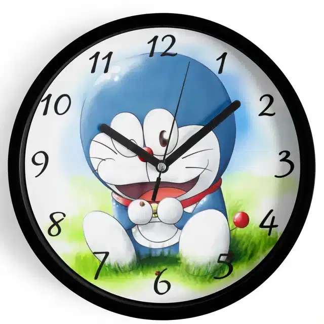 Doraemon Analog Wall Clock, Multicolor, 7 Inches
