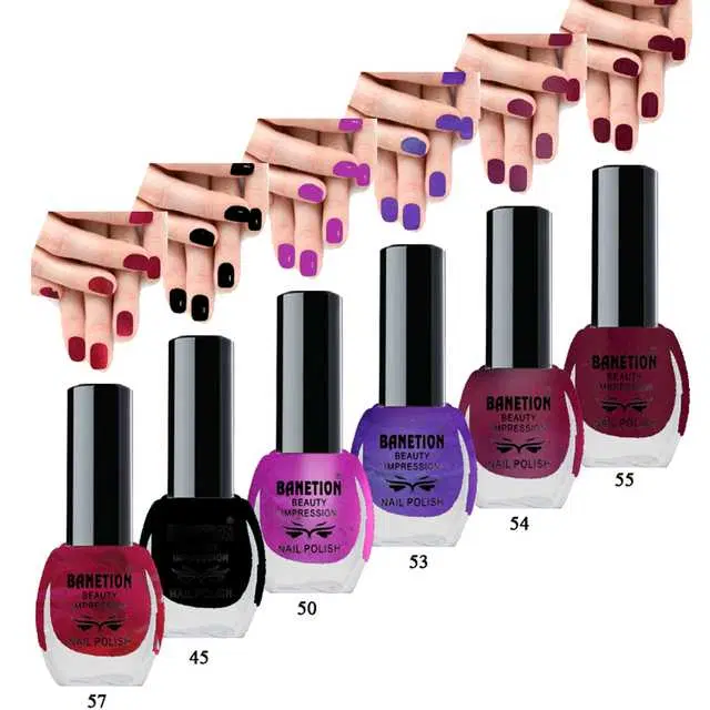 Exclusive High Gloss Matte Nail Paint, Pack of 6, Multicolor, 6ml, B-5