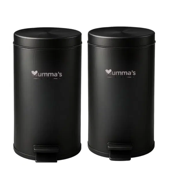 Stainless Steel Dustibin ,Black 7kg ,( Pack Of 2)