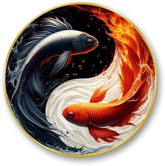 Kc Arts Uv Coated Fish Wall Hanging 12x12in