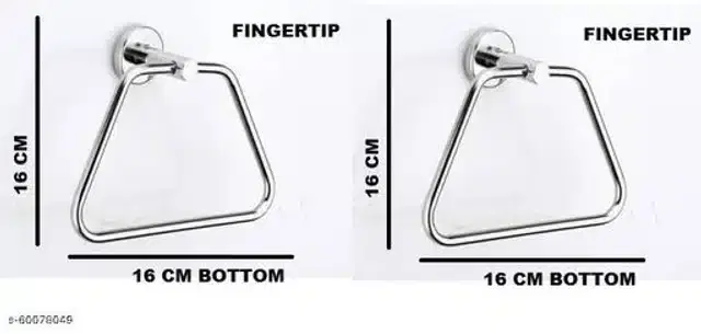 Stainless Steel Towel Holder, Silver, Pack of 2