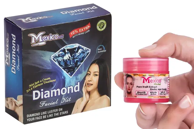Maxico Herbs Diamond Facial Kit with Fruit Under Eye Cream, Pack of 2