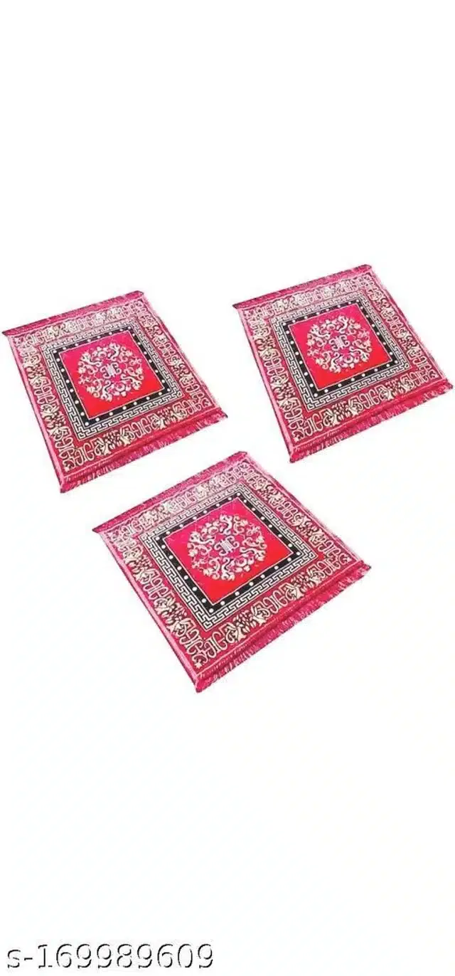 Prayer Mats, Red, 20x19x0.5 inches, Pack of 3