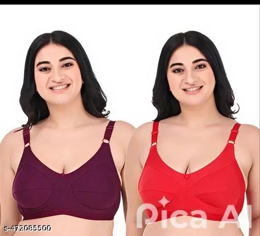 Big Size Non Padded Bra for Women, Pack of 3 (Multicolor, XS)