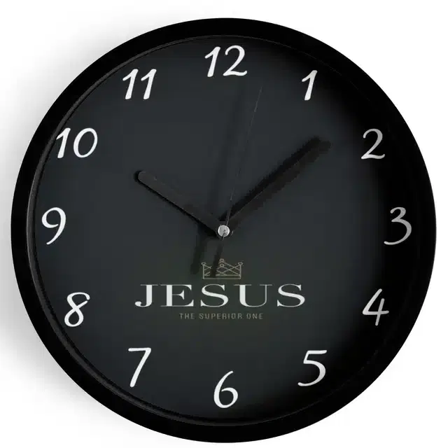 Analog Wall Clock, Black, 7 inches