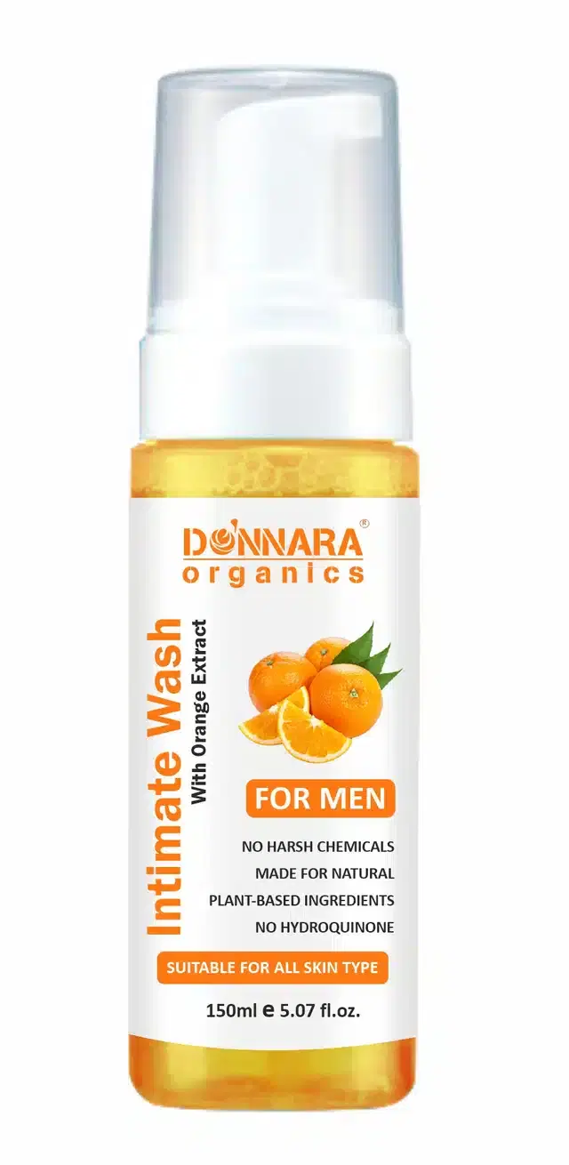 Donnara Organics Orange Extract Intimate Wash for Men, 150 ml