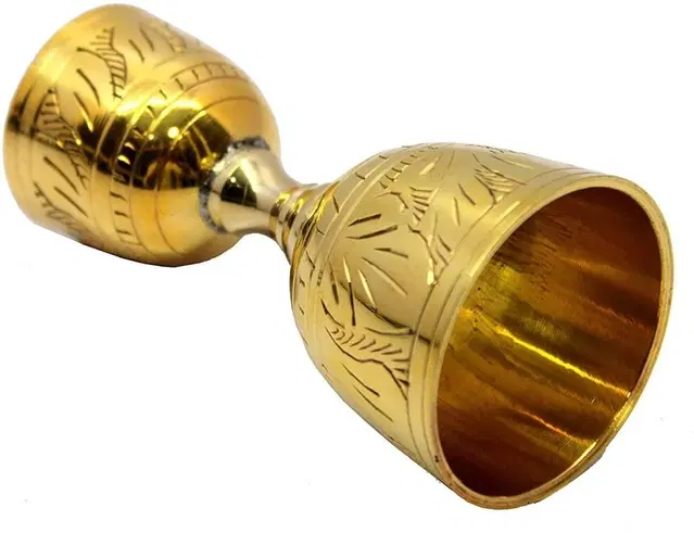 Brass Wine Peg Measurer, Gold, 5x5x9.5 cm