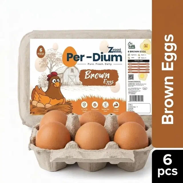 Zeggss Brown Eggs 6 Pc