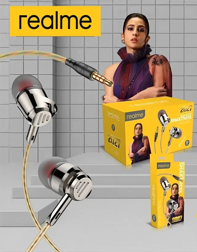 Realme in Ear Wired Earphones, Multicolor