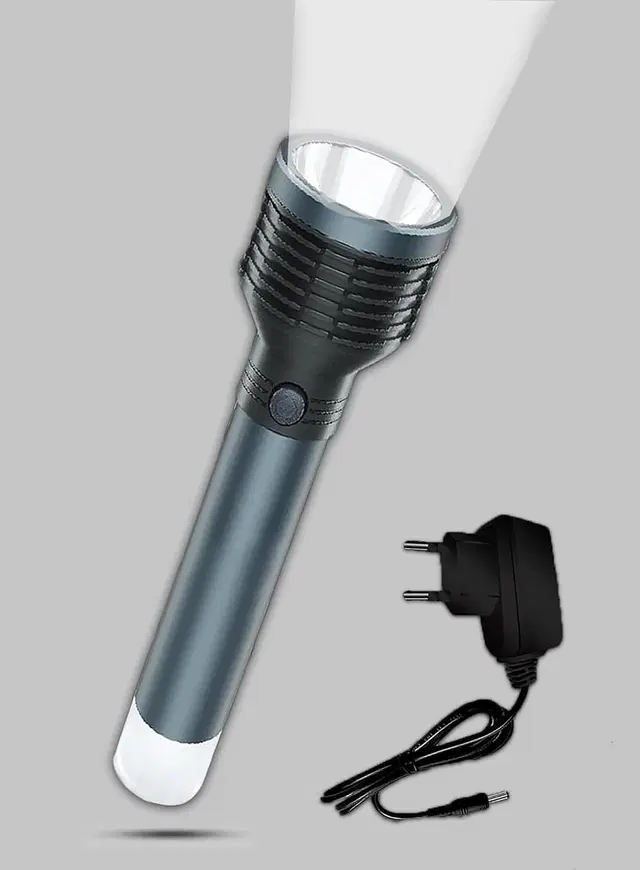 Rechargeable Led Torch, Black, 5.5cm