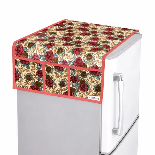 Fridge Cover Top with 6 Utility Pockets
