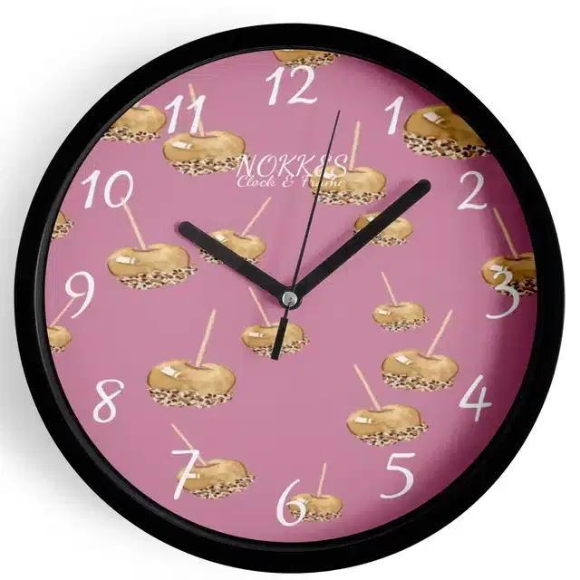 Plastic Printed Wall Clock, Multicolor, 7 Inches