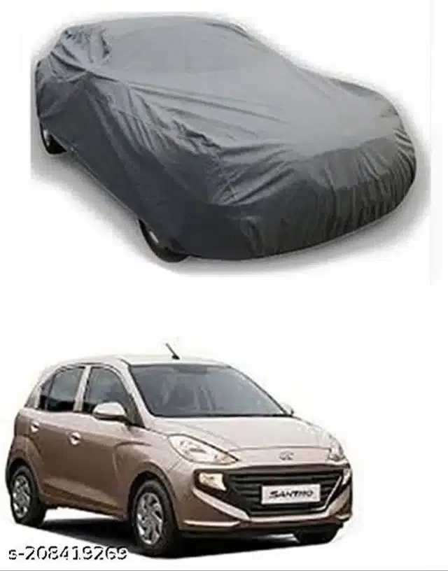 Taffeta Waterproof Car Cover for Hyundai Santro, Multicolor