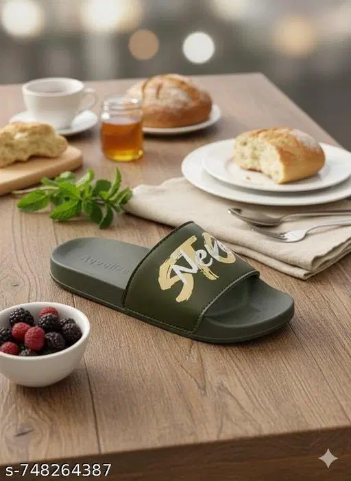 Aqualite EVA Sliders for Men (Olive, 8)