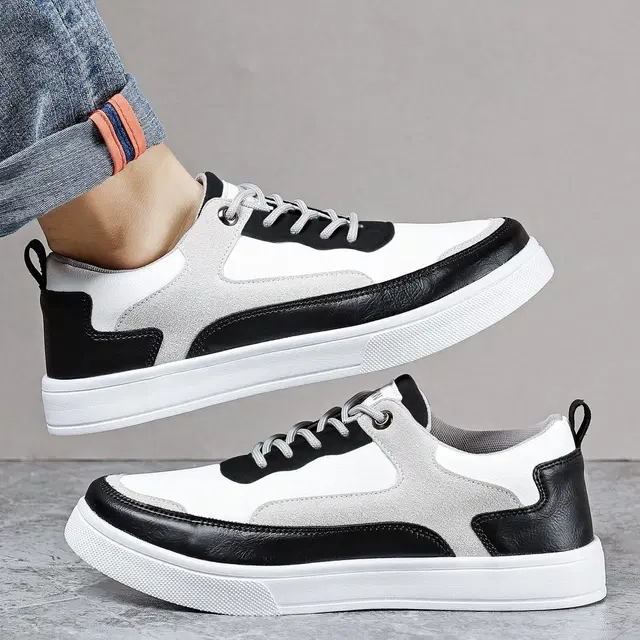 Elite Court Sneakers for Men (Black, 7)