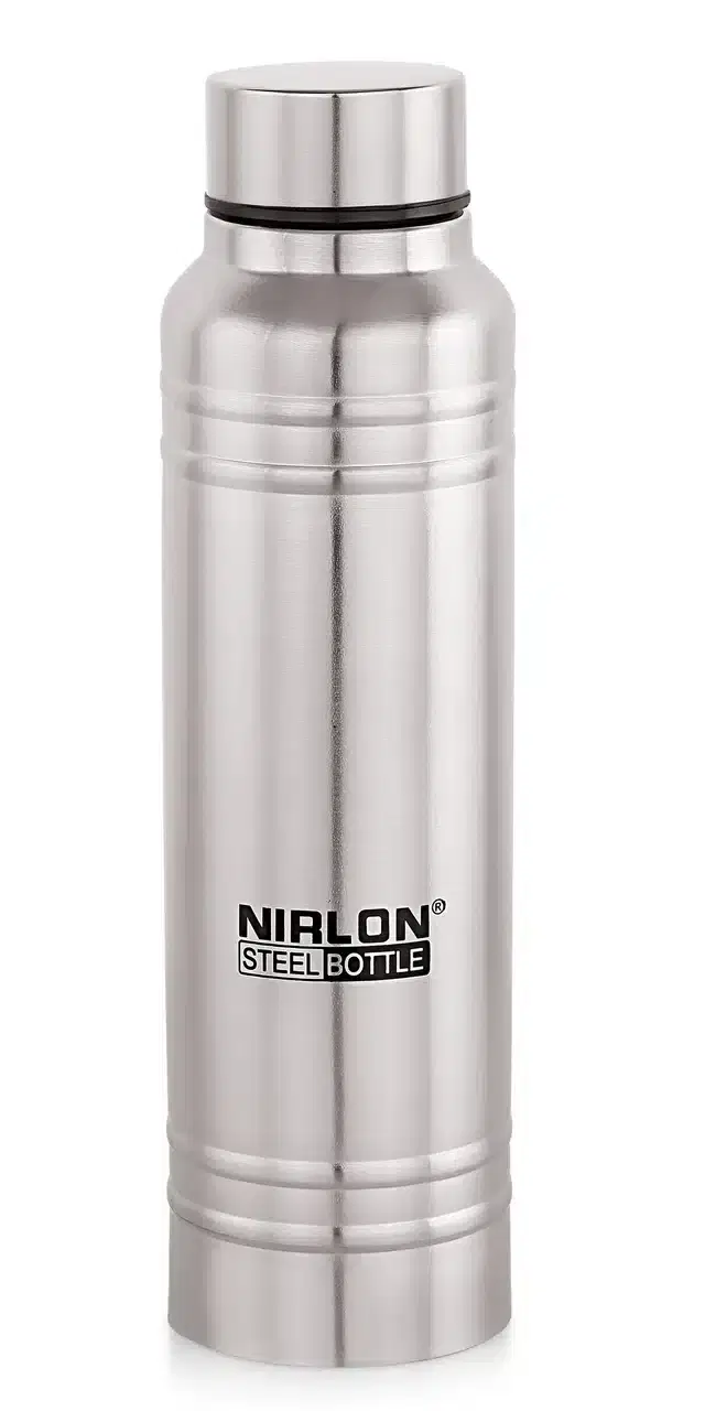 Stainless Steel Insulated Single Wall Water Bottle, Silver, 1000 ml