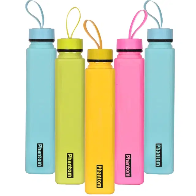 Plastic Fridge Water Bottles, Multicolor, 1000 ml, Pack of 5