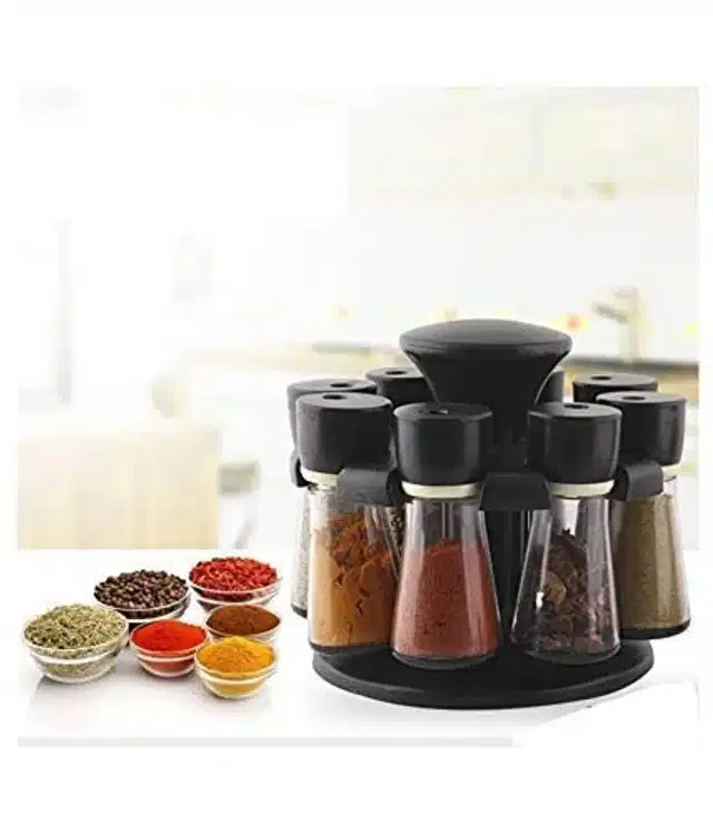Segovia Spice Rack Masala Organiser With Container Spice Stand For Kitchen, 8 Pc, A-8