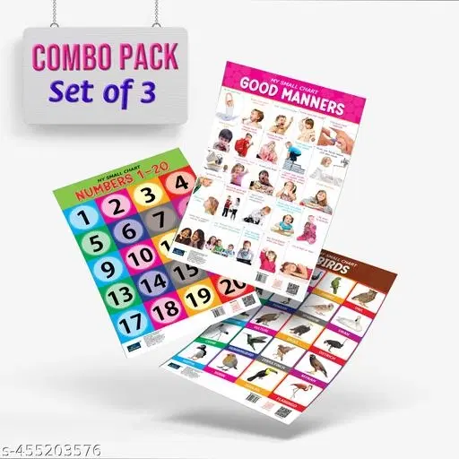 Bookford Publications My small chart Numbers, Birds & Good Manners (Set of 3)