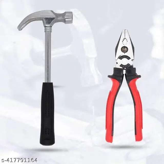Stainless Steel Cutting Plier with Hammer, Multicolor, Set of 2