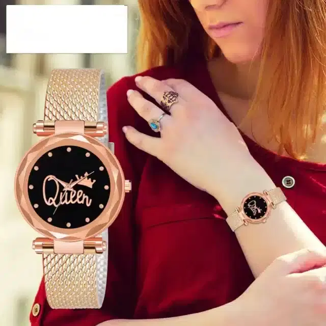 Analog Watch for Girls (Rose Gold)
