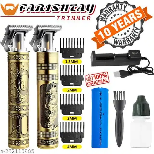 Metal Electric Trimmer for Men, Golden