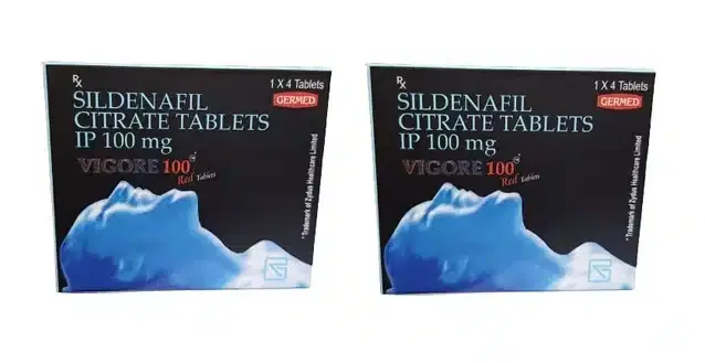 Sildenafil Citrate IP 100 mg Vigore 4 Pcs Sexual Tablets, Pack of 2