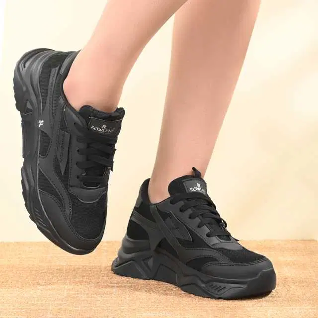 Sport Shoes for Women (Black, 7) (MSDO-11)
