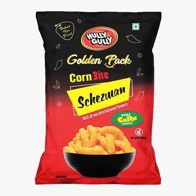 Hully Gully Golden Pack Schezwan Corn Bite 150 g