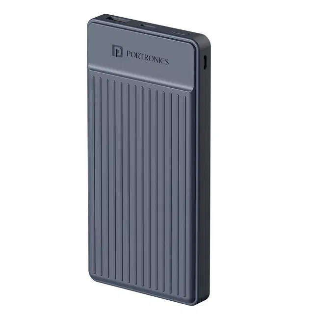 Portronics Luxcell B12 - 10000mAh ,12 Watt Fast Charging Power Bank Micor Input - Blue