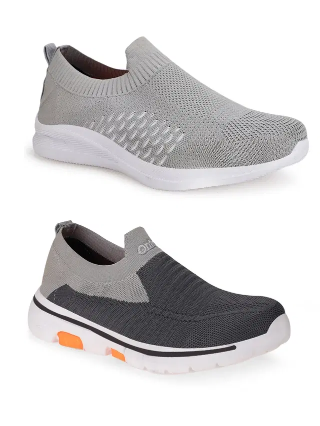 Sports Shoes for Men, Set of 2 (Multicolor, 8)
