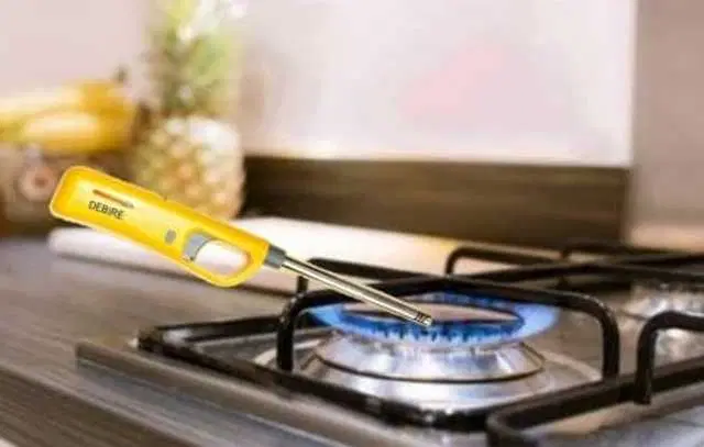 Refillable Gas Lighter For Kitchen, Multicolor, R-323