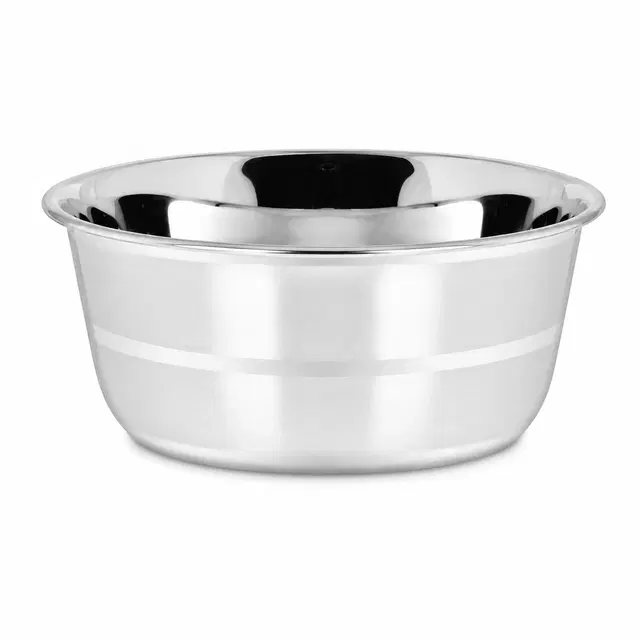 SimpleHome Lightweight Silver Touch Steel Serving Bowl, 800 ml