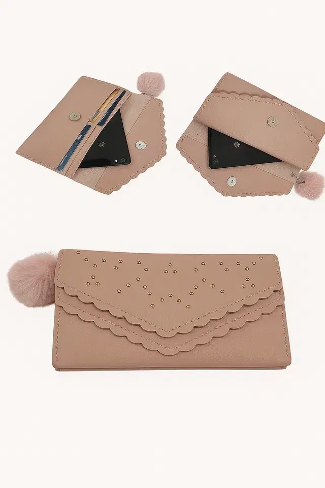 Women Clutch, Peach, Style- 8