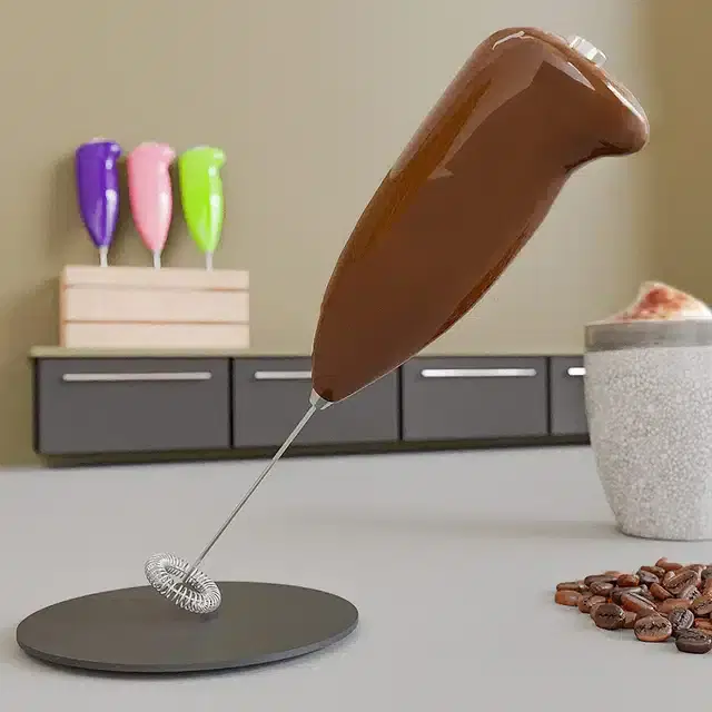 Battery Operated Portable Hand Blender, Brown