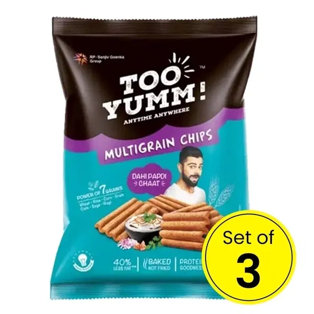 Too Yumm Multigrain Dahi Papdi Chaat 3X43.5 g (Pack Of 3)