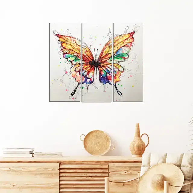 Wooden Wall Paintings, Set of 1, Multicolor, 24x16 Inches