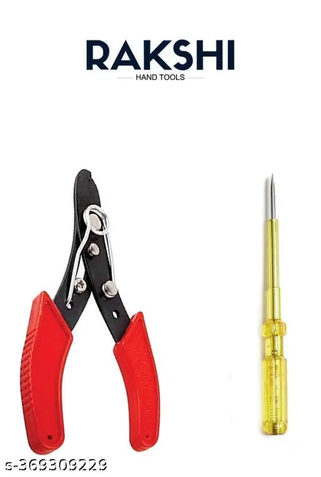 Stainless Steel Line Tester with Wire Cutter, Multicolor, Set of 2