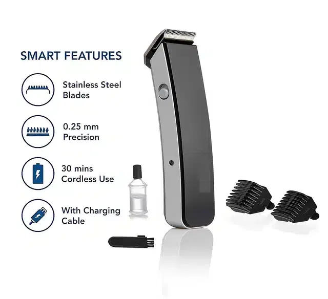 Stainless Steel Trimmer for Men, Black