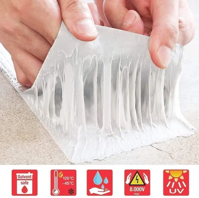 Aluminium Single Sided Self Adhesive Tape, Silver, 5 m