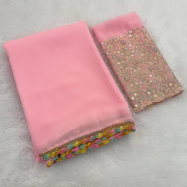 Silk Woven Design Saree for Women, Pink (6.3 m)