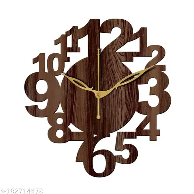 Wooden Wall Clock, Brown