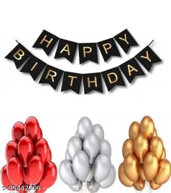 Mathur Enterprises Happy Birthday Celebration Decoration Kit, Pack Of 1, Multicolor, ME-35