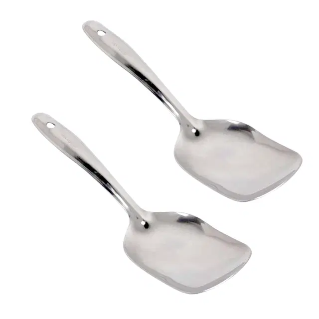 JENSONS Steel Serving Spoons, Set of 2, 9 inches