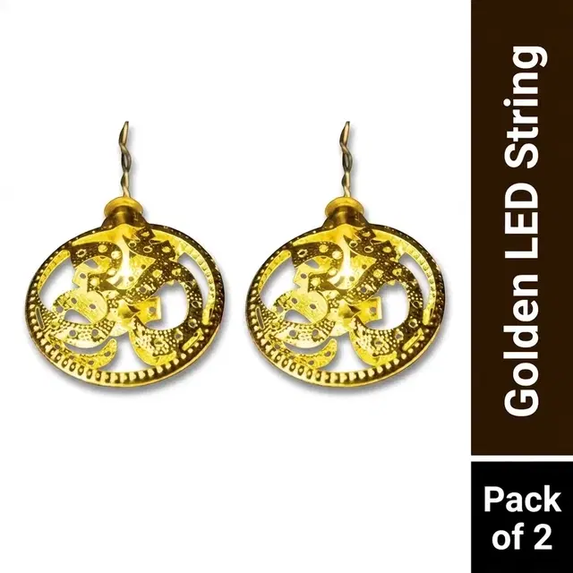 10 LEDs 2. 5 m Golden Metal OM (Pack of 2)