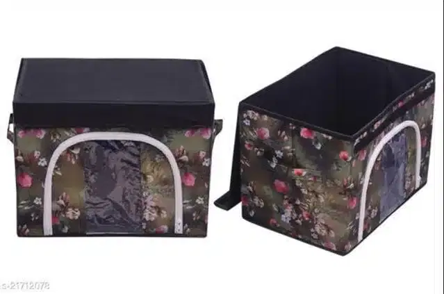 PVC Foldable Under Bed Storage, Multicolor