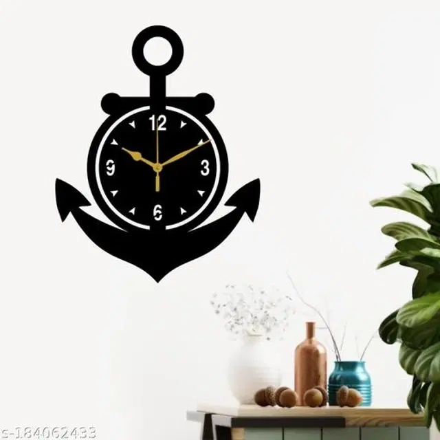 Wooden Wall Clock, Black