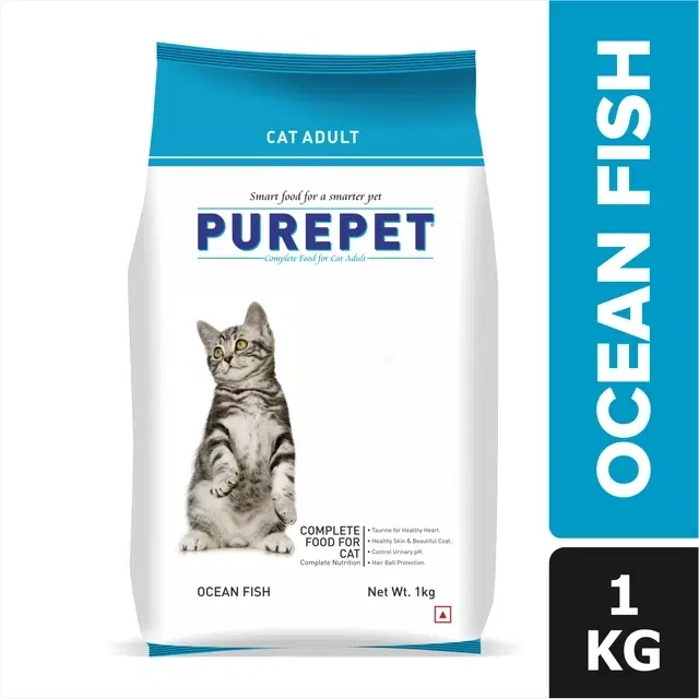 PurePet Ocean Fish Adult Dry Cat Food, 1 Kg