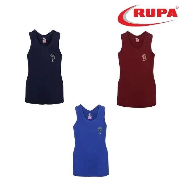 Rupa Jon Vests for Kids Pack of 3, Multicolor (55 cm)